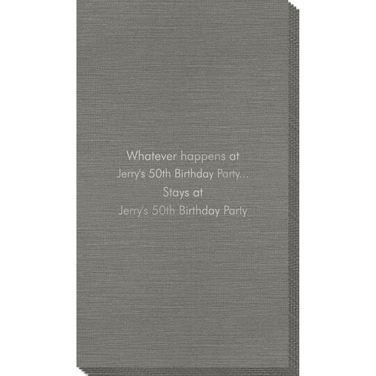 Whatever Happens Party Bamboo Luxe Guest Towels