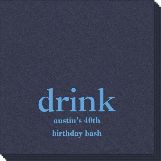 Big Word Drink Linen Like Napkins