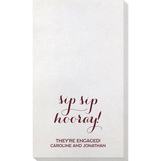 Elegant Sip Sip Hooray Bamboo Luxe Guest Towels