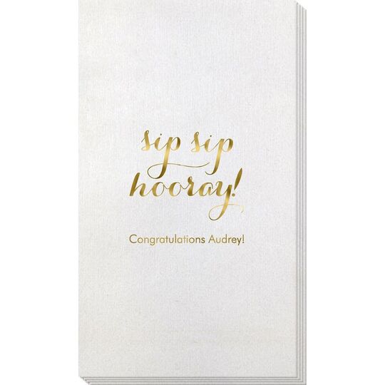 Elegant Sip Sip Hooray Bamboo Luxe Guest Towels