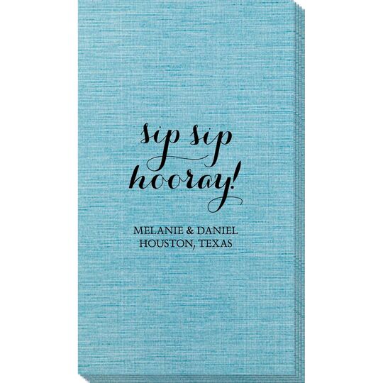 Elegant Sip Sip Hooray Bamboo Luxe Guest Towels
