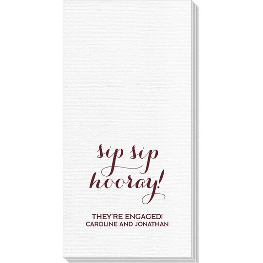 Elegant Sip Sip Hooray Deville Guest Towels