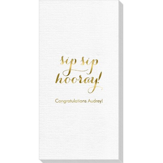 Elegant Sip Sip Hooray Deville Guest Towels