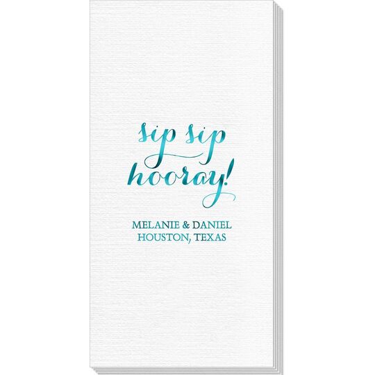 Elegant Sip Sip Hooray Deville Guest Towels