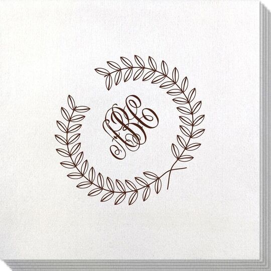 Renaissance Wreath with Monogram Bamboo Luxe Napkins