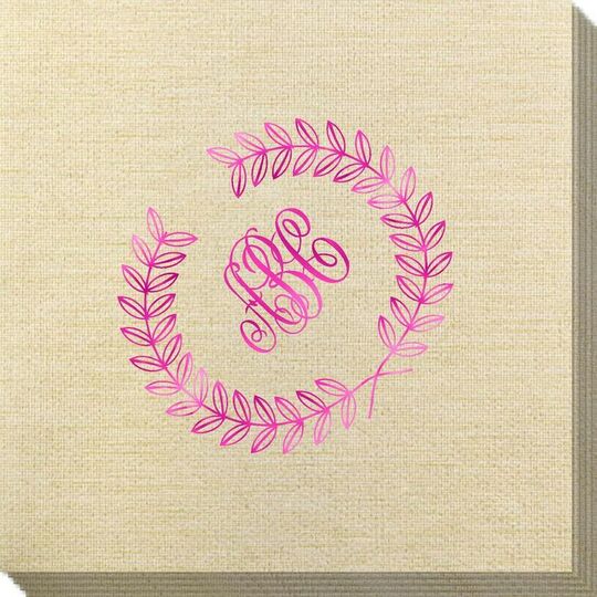 Renaissance Wreath with Monogram Bamboo Luxe Napkins