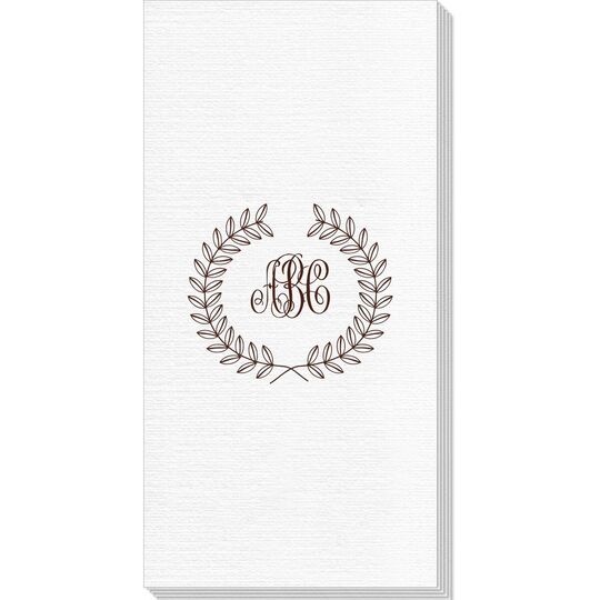 Renaissance Wreath with Monogram Deville Guest Towels