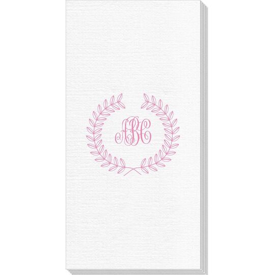 Renaissance Wreath with Monogram Deville Guest Towels