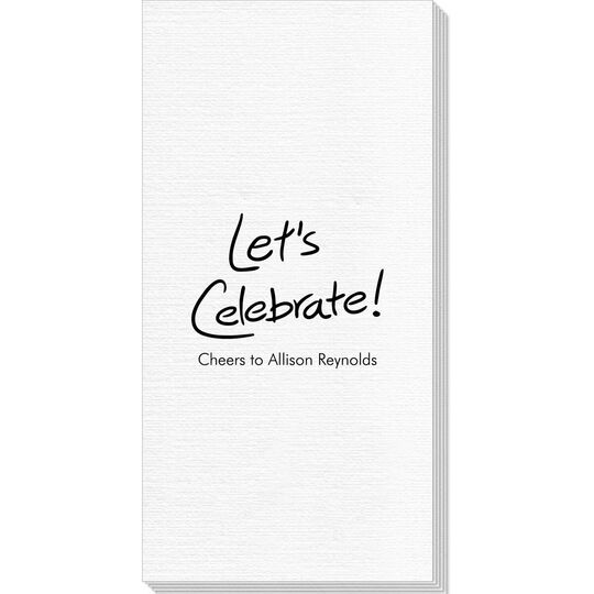 Fun Let's Celebrate Deville Guest Towels