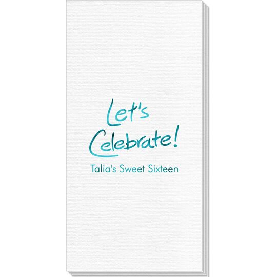 Fun Let's Celebrate Deville Guest Towels