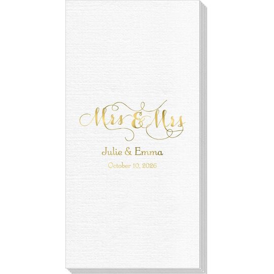 Scroll Mrs & Mrs Deville Guest Towels