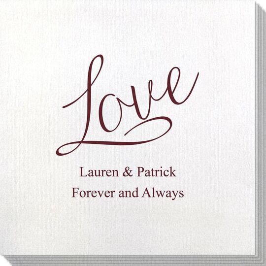 Expressive Script Love Bamboo Luxe Napkins