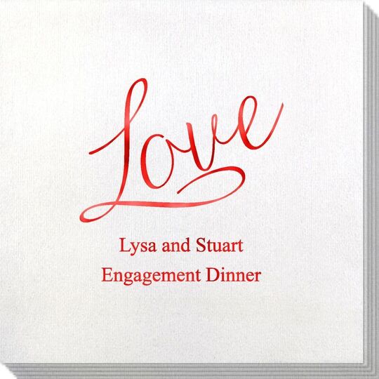 Expressive Script Love Bamboo Luxe Napkins