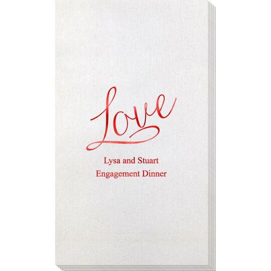 Expressive Script Love Bamboo Luxe Guest Towels