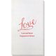 Expressive Script Love Bamboo Luxe Guest Towels Image 3 of 3