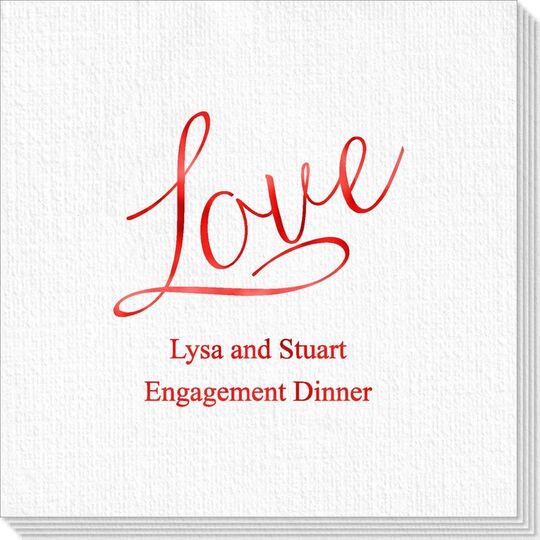 Expressive Script Love Deville Napkins