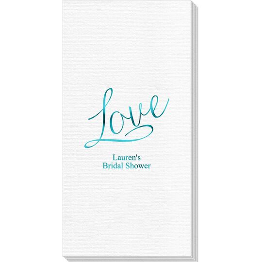 Expressive Script Love Deville Guest Towels