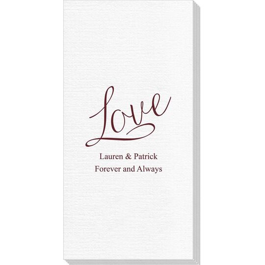 Expressive Script Love Deville Guest Towels