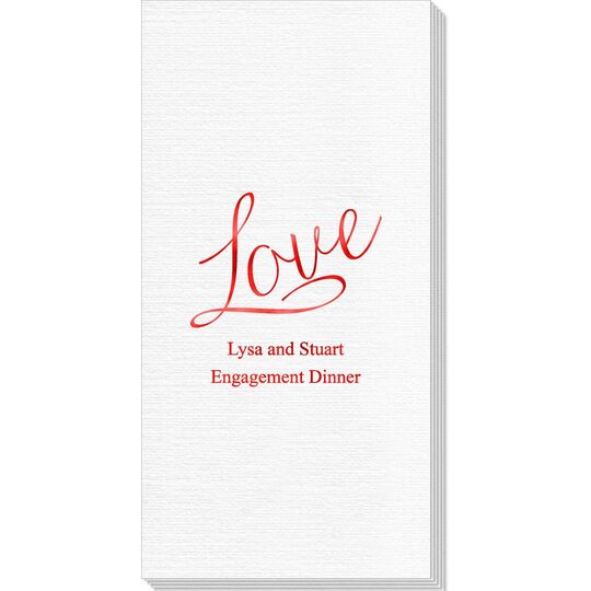 Expressive Script Love Deville Guest Towels