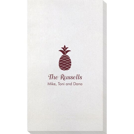 Hawaiian Pineapple Bamboo Luxe Guest Towels
