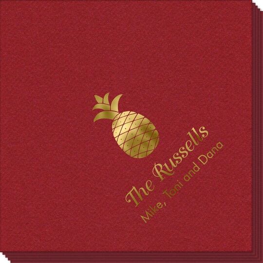 Hawaiian Pineapple Linen Like Napkins
