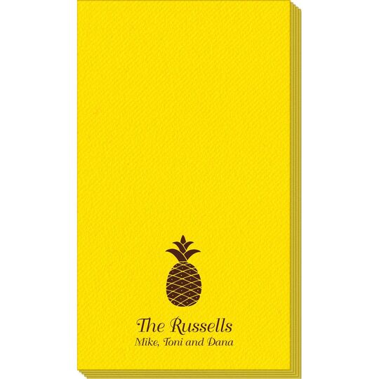 Hawaiian Pineapple Linen Like Guest Towels