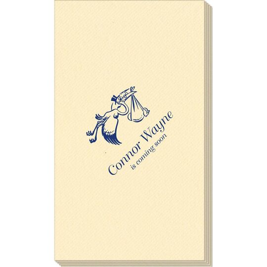 Special Stork Delivery Linen Like Guest Towels