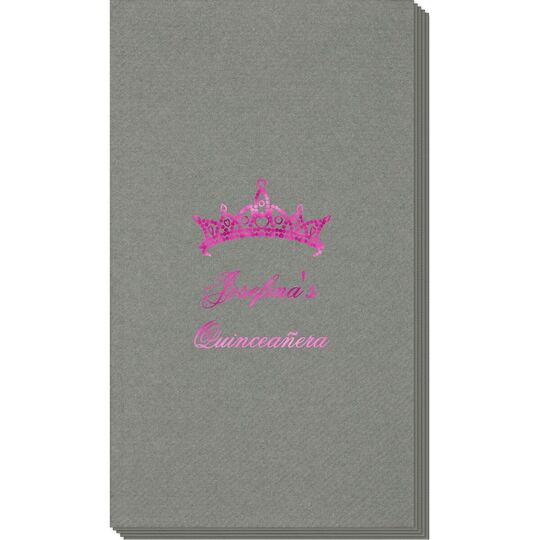 Diamond Crown Linen Like Guest Towels