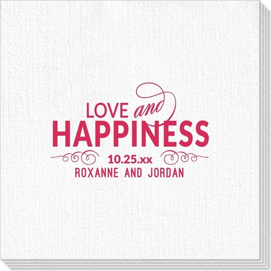 Love and Happiness Scroll Deville Napkins