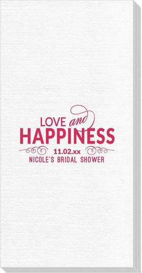 Love and Happiness Scroll Deville Guest Towels