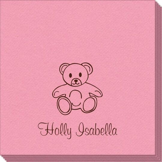 Little Teddy Bear Linen Like Napkins