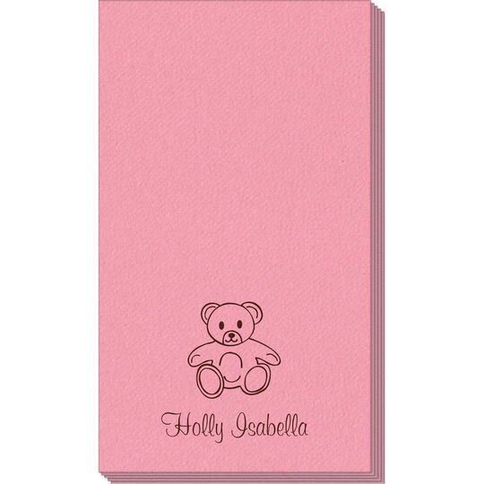 Little Teddy Bear Linen Like Guest Towels