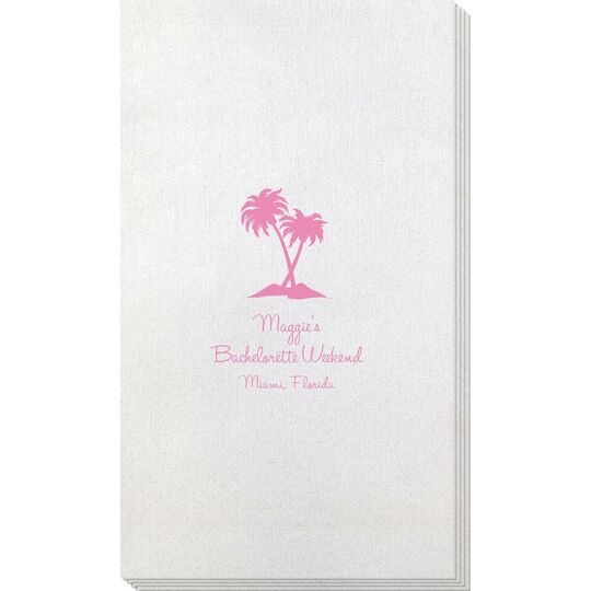 Palm Trees Bamboo Luxe Guest Towels