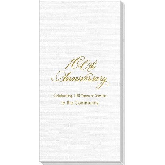 Elegant 100th Anniversary Deville Guest Towels