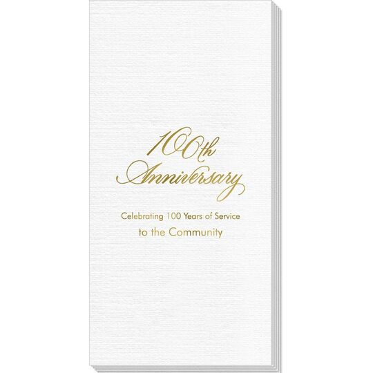 Elegant 100th Anniversary Deville Guest Towels