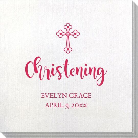 Ornate Celtic Cross Bamboo Luxe Napkins