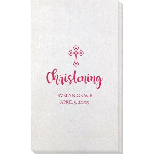 Ornate Celtic Cross Bamboo Luxe Guest Towels