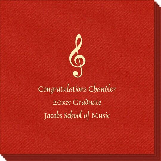 Treble Clef Linen Like Napkins