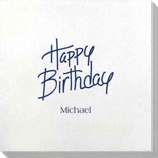 Fun Happy Birthday Bamboo Luxe Napkins