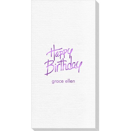 Fun Happy Birthday Deville Guest Towels