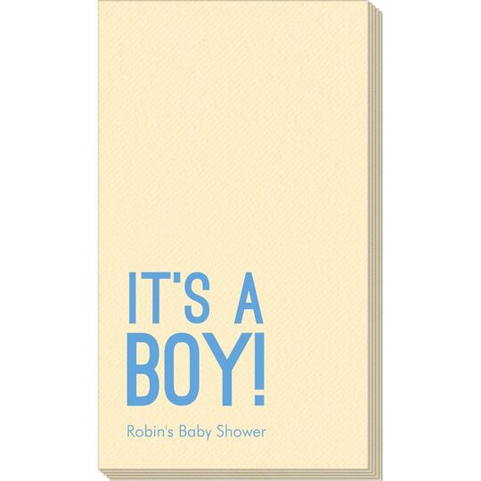 It's A Boy Linen Like Guest Towels