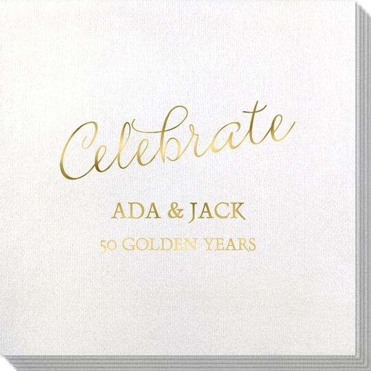 Expressive Script Celebrate Bamboo Luxe Napkins