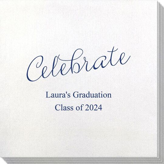 Expressive Script Celebrate Bamboo Luxe Napkins