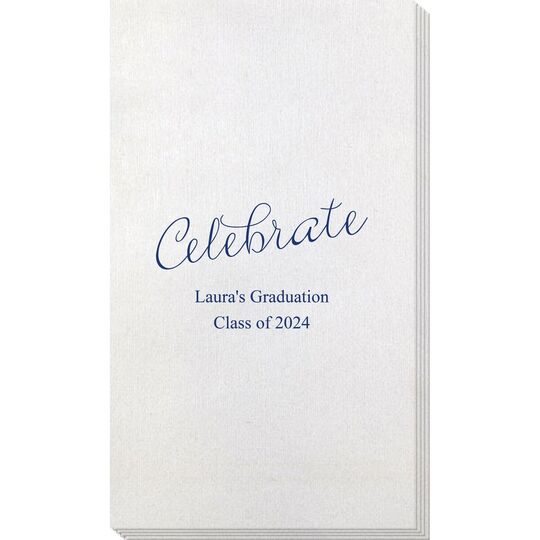 Expressive Script Celebrate Bamboo Luxe Guest Towels