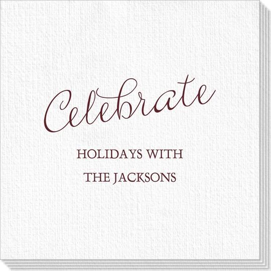 Expressive Script Celebrate Deville Napkins