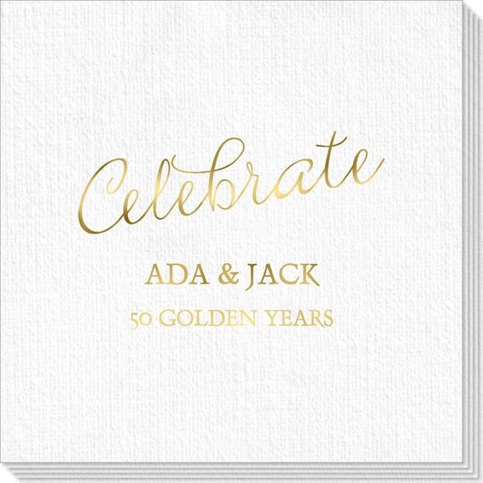Expressive Script Celebrate Deville Napkins