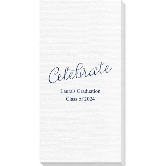 Expressive Script Celebrate Deville Guest Towels