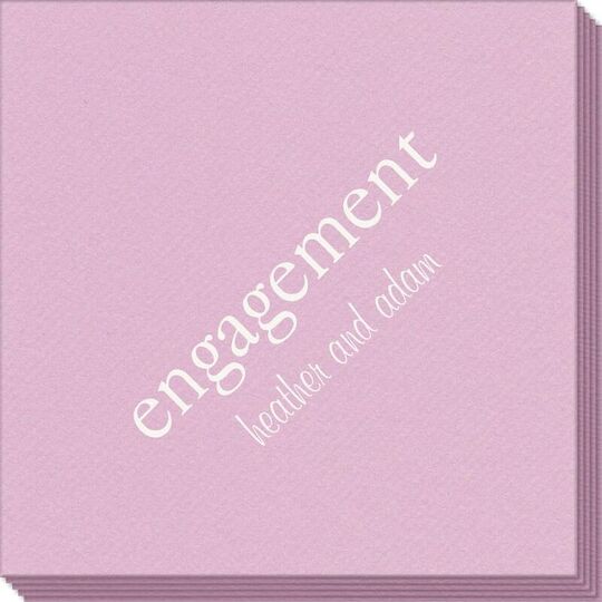 Big Word Engagement Linen Like Napkins