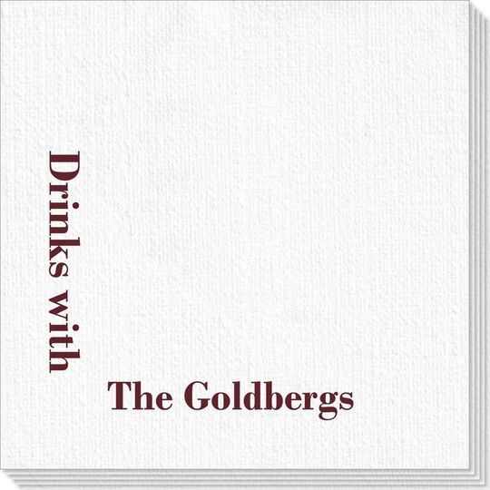 Left Corner Text Deville Napkins