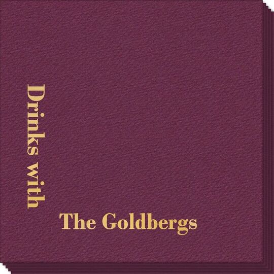 Left Corner Text Linen Like Napkins